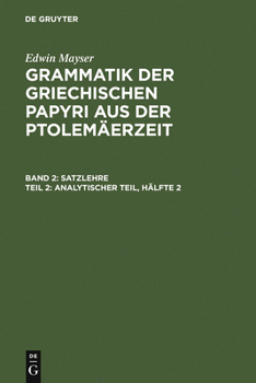 Hardcover Analytischer Teil, Hälfte 2 [German] Book