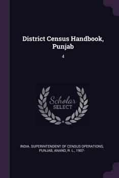 Paperback District Census Handbook, Punjab: 4 Book