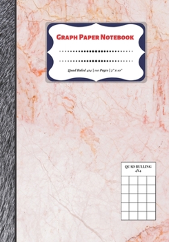 Paperback Graph Paper Notebook: Quad Ruled 4x4 - 110 Pages - 7" x 10" Squared Graphing Paper * Blank Notebook * Grid Paper * Softback ...(Composition Book