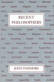 Paperback Recent Philosophers Book