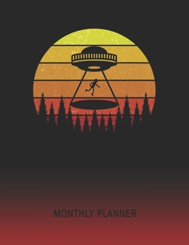 Monthly Planner: UFO Area 51 | 2 Year Planning for Jan 2020 to Dec 2021 | Retro Vintage Sunset Cover | January 20 - December 21 | Planning Organizer ... | Plan Days, Set Goals & Get Stuff Done