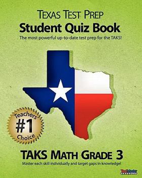 Paperback Texas Test Prep Student Quiz Book, Taks Math Grade 3 Book