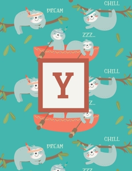 Y: Letter Cute Sloth Animal Monogrammed 2020 Weekly Planner - January 2020 - December 2020 (8.5x11)