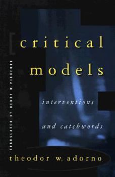 Hardcover Critical Models: Interventions and Catchwords Book