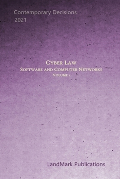 Paperback Cyber Law: Software and Computer Networks: Volume 1 Book