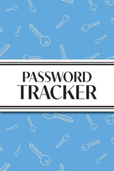 Password Tracker (Blue Keys): 6"x9" Alphabetical Password Logbook for Easy Organization