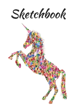 Sketch book: Cute Unicorn Kawaii Sketchbook for Girls Blank Paper for Drawing, Doodling or Learning to Draw, Sketch Books For Kids [120 pages | dotted paper | 6 x 9 inch | Soft Cover]