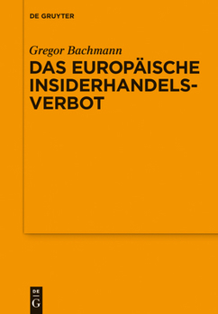 Paperback Das Europäische Insiderhandelsverbot [German] Book