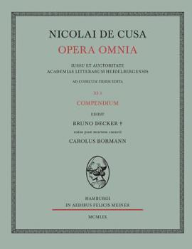 Paperback Nicolai de Cusa Opera omnia / Nicolai de Cusa Opera omnia [German] Book