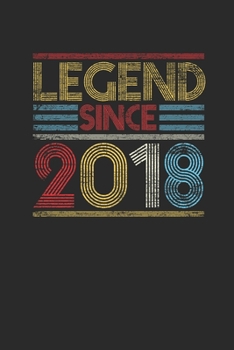 Legend Since 2018: Graph Paper Notebook (6" x 9" - 120 pages) ~ Birthday Themed Notebook for Daily Journal, Diary, and Gift