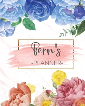 Paperback Fern's Planner: Monthly Planner 3 Years January - December 2020-2022 - Monthly View - Calendar Views Floral Cover - Sunday start Book