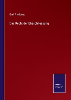 Paperback Das Recht der Eheschliessung [German] Book