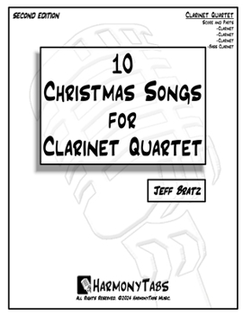 Paperback 10 Christmas Songs for Clarinet Quartet Book