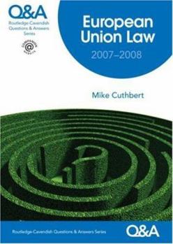 Paperback Q&A European Union Law 2007-2008 Book