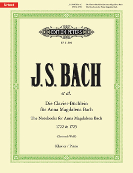 Paperback The Notebooks for Anna Magdalena Bach 1722 & 1725 for Piano (Selection): Sheet Book