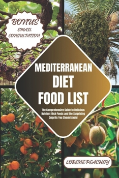 Paperback Mediterranean Diet Food List: The Comprehensive Guide to Delicious Nutrient-Rich Foods and the Surprising Culprits You Should Avoid Book