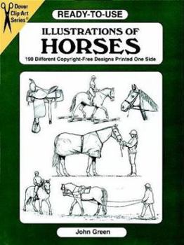 Paperback Ready-To-Use Illustrations of Horses: 150 Different Copyright-Free Designs Book