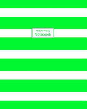 Paperback Notebook: Wide Ruled Notebook for Everyday Use Lim Green and White Stripes Book
