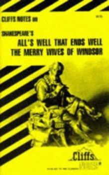 Paperback Cliffsnotes on Shakespeare's All's Well That Ends Well & the Merry Wives of Windsor Book