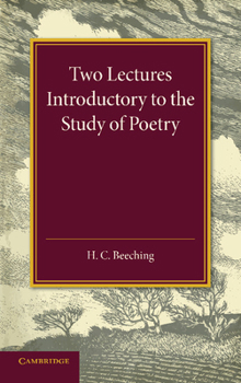 Paperback Two Lectures Introductory to the Study of Poetry Book