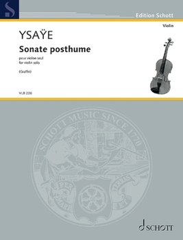 Paperback Sonate Posthume, Op. 27bix: For Violin Solo Book