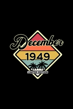 Vintage December 70 Year 1949 70th Birthday Gift: Blank Lined Notebook Journal for Work, School, Office | 6x9 110 page