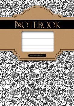 Paperback Notebook, Ornament 7 x 10, 50 Sheet: Ornamental Classic Notebook Book