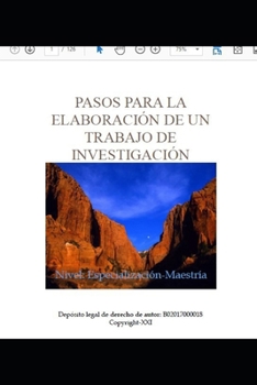 Paperback Pasos Para La Elaboración de Un Trabajo de Investigación [Spanish] Book