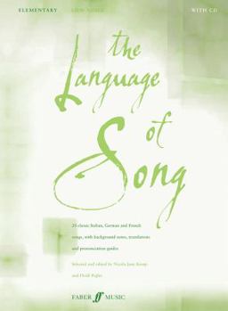 Paperback The Language of Song: Elementary: Low Voice [With CD (Audio)] Book