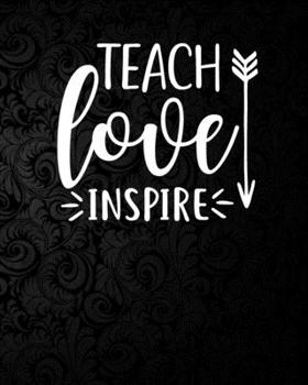 Paperback Tech love Inspire: 2019-2020 Complete Academic Yearly Lessons & Schedule For Teacher: Pretty Flower Black Background Cover with Monthly a Book