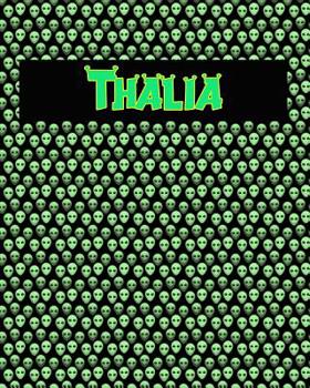 Paperback 120 Page Handwriting Practice Book with Green Alien Cover Thalia: Primary Grades Handwriting Book