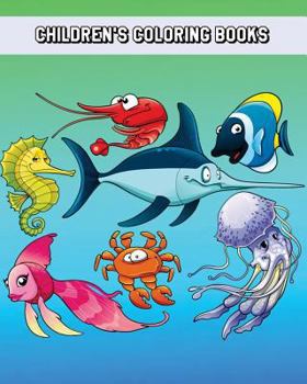 Paperback Children's Coloring Books: Simple and Adorable Ocean Animal Drawings (Perfect for Kids & Toddlers) Book