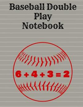 Paperback Baseball Double Play Notebook, College Ruled: 8.5 X 11 Book