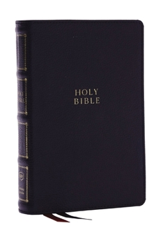 Leather Bound KJV Holy Bible: Compact Bible with 43,000 Center-Column Cross References, Black Genuine Leather, Red Letter, Comfort Print: King James Version Book
