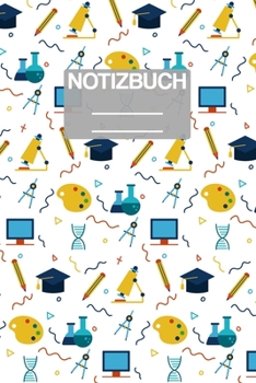 Paperback Notizbuch A5 Muster ABC Grundschule Schule School Stifte Stfit: - 111 Seiten - EXTRA Kalender 2020 - Einzigartig - Liniert - Linie - Linien - Geschenk [German] Book