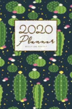 Paperback 2020 Weekly And Monthly Planner: Calendar Schedule, Squares Quad Ruled Notes, Dot Notes, No Holiday Cactus (January 2020 through December 2020) Pocket Book