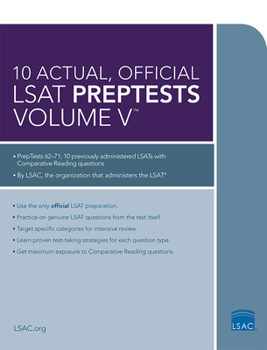 Paperback 10 Actual, Official LSAT Preptests Volume V: (Preptests 62-71) Book