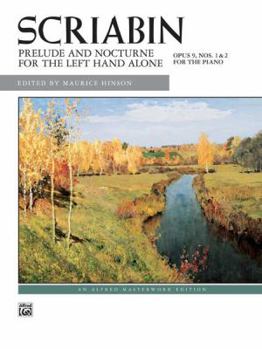 Paperback Prelude and Nocturne for the Left Hand, Op. 9 (for Left Hand Alone) Book