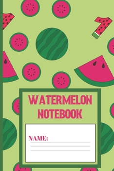 Paperback Watermelon Notebook: Watermelon gifts: cute Caper colored patterned blank Lined notebook/Journal to write in. Book
