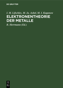 Hardcover Elektronentheorie Der Metalle [German] Book