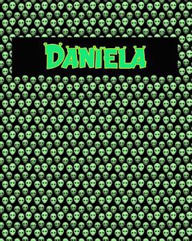 Paperback 120 Page Handwriting Practice Book with Green Alien Cover Daniela: Primary Grades Handwriting Book