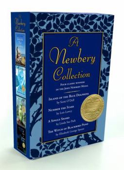 Paperback A Newbery Collection Boxed Set: Number the Stars/A Single Shard/Island of the Blue Dolphins/The Witch of Blackbird Pond Book