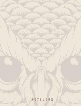 Notebook: Owl on brown cover and Dot Graph Line Sketch pages, Extra large (8.5 x 11) inches, 110 pages, White paper, Sketch, Draw and Paint