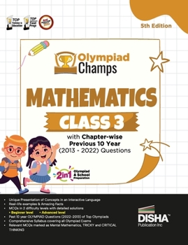Paperback Olympiad Champs Mathematics Class 3 with Chapter-wise Previous 10 Year (2013 - 2022) Questions 5th Edition Complete Prep Guide with Theory, PYQs, Past Book