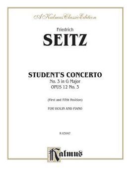 Paperback Student's Concerto No. III in G Minor, Op. 12 (Kalmus Edition) Book