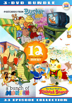 DVD Edutainment Bundle: Richard Scarry / Bunch Of Munsch / Postcards: Buster Book