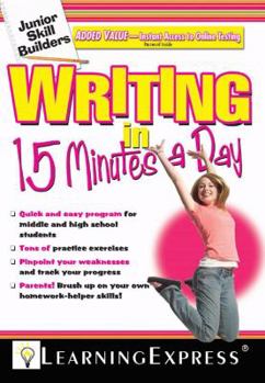 Paperback Writing in 15 Minutes a Day: Writing in 15 Minutes a Day [With Free Online Practice Exercises Access Code] Book