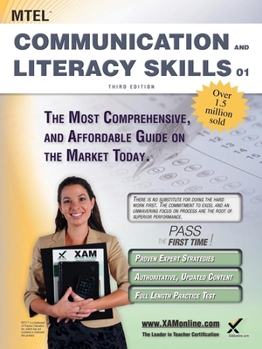 Paperback MTEL Communication and Literacy Skills 01 Teacher Certification Study Guide Test Prep Book