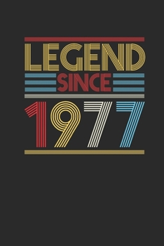 Legend Since 1977: Graph Paper Notebook (6" x 9" - 120 pages) ~ Birthday Themed Notebook for Daily Journal, Diary, and Gift