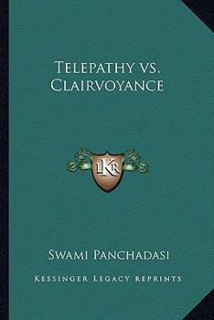 Paperback Telepathy vs. Clairvoyance Book